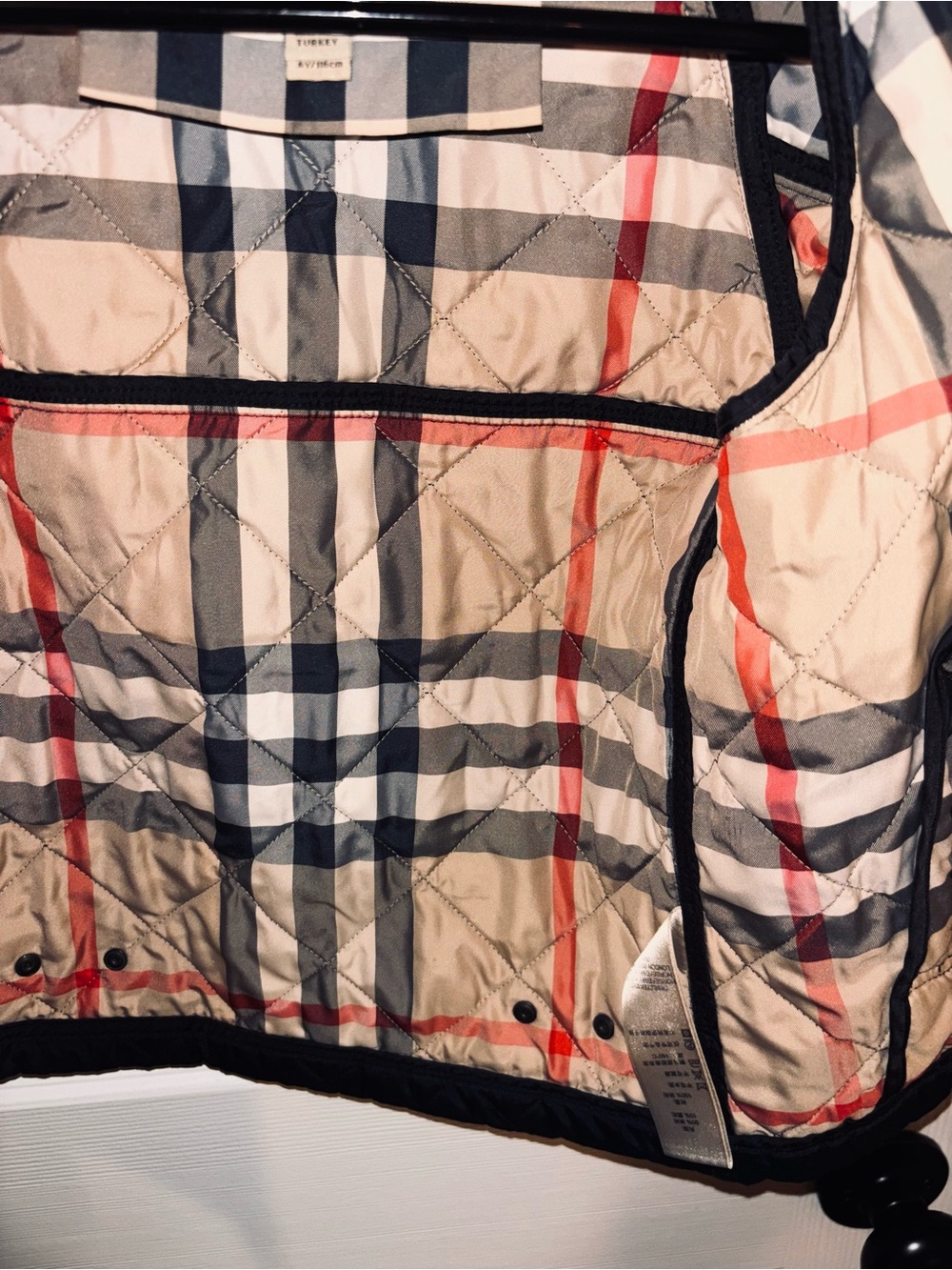Burberry Kids Quilted Plaid Jacket